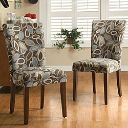 Decor Leaves Print Dining Chairs (Set of 2)
