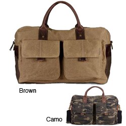 Fossil Wagner 19.5 Inch Waxed Canvas Carry On Duffel Bag