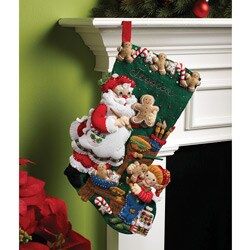 Bucilla Christmas Cookies Felt Stocking Kit