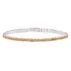 Sterling Silver Yellow Sapphire Bracelet