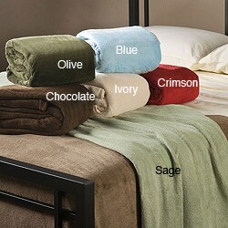 All Seasons Solid Microplush Fleece Blanket