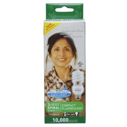 Verilux 3-way Watt Natural Spectrum Compact Fluorescent Light Bulb