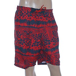 Mad Iguana Men's Tropical Print Cargo Boardshorts