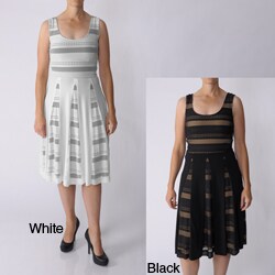Adi Designs Women's Panel Skirt Sleeveless Dress