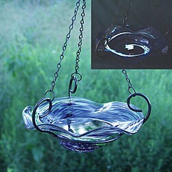 Echo Valley Illuminary Hanging Blue Birdbath