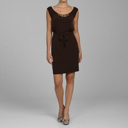 Max & Cleo Women's Sleeveless Beaded Dress