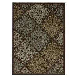 Roma Indoor/ Outdoor Brown Rug (5'2 x 7'5)