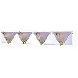 Medallion 4-light Brass Bath Wall Sconce