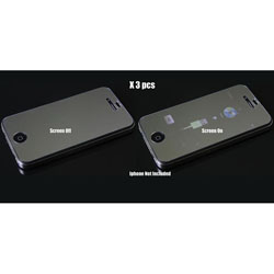 iPhone 4 Mirror Tint Screen Guard Protectors (Pack of 3)