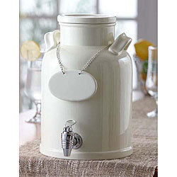 American Atelier 240-oz White Ceramic Beverage Dispenser