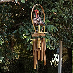 Bamboo 'Brewster the Rooster' Wind Chime (Indonesia)