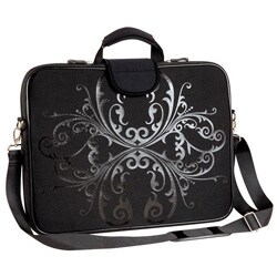 Fuji Depot 17-inch 'Shadow Bloom' Handled Laptop Sleeve