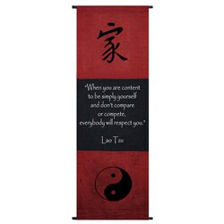 Cotton Respect Symbol and Lao Tzu Quote Scroll (Indonesia)