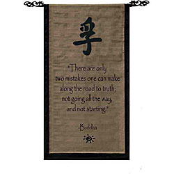 Cotton Truth Symbol and Buddha Quote Scroll (Indonesia)