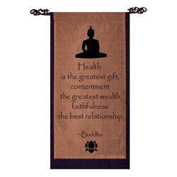 Cotton Buddha Quote Scroll (Indonesia)