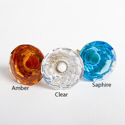 Set of 6 Glass Large Jeweler's Knobs (India)
