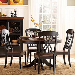 Mackenzie 5-piece Casual Country Antique Black Dining Set