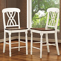 Mackenzie Antique White Counter-height Chairs (Set of 2)