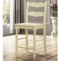 Cyprus Buttercream Ladder Back 24 inches Counter Height Stool