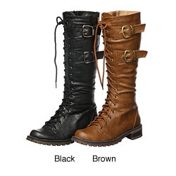 Enigma Women's 'BC 361' Lace-up Knee-high Boots
