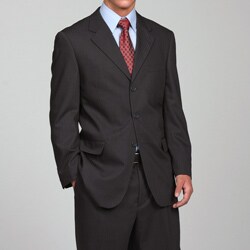 Carlo Lusso Men's Charcoal Grey 3-button Suit