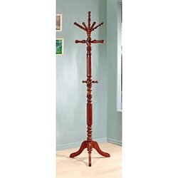 Traditional Spinning-top Tobacco Wood Coat Rack