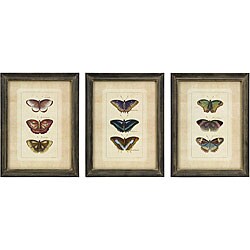 MDF 3 Butterfly Drawings Framed Art