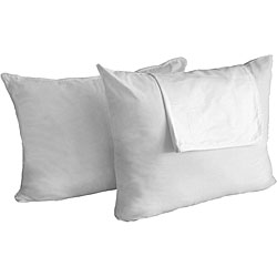 Sleepline Standard-size Zipper Cover Feather Pillows (Set of 2)