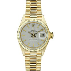 Pre-owned Rolex Women's 'President' Gold Watch