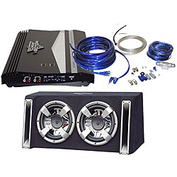 Lanzar Vector 2350-watt 2-channel Mosfet Amplifier with Enclosure and Amp Kit