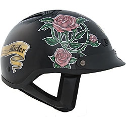 DOT Black Lady Motorcycle Helmet