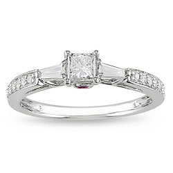 14k Gold 1/2ct TDW Diamond and Pink Sapphire Engagement Ring (H-I, I2-I3)