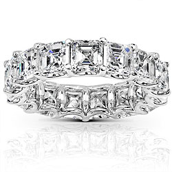 18k White Gold 6 2/5ct TDW Diamond Eternity Wedding Band (G-H, VS1-VS2) (Size 4.5)