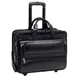 McKlein Franklin Leather 17-inch Detachable-wheel Laptop Case