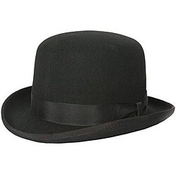 Ferrecci Men's Black Felt Bowler Hat