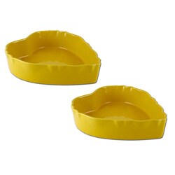Appolia French 2-piece Ceramic Pineapple Heart-shaped Baker Set