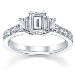 14k White Gold 1 1/2ct TDW Diamond Engagement Ring (H-I, VS1-VS2)