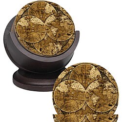 Thirstystone 'World Map' Sandstone Coaster Set (Set of 4)