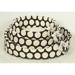 Dandie Dot Small 19-inch Round Pet Bed