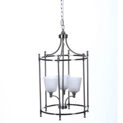 Omar 3-light Brushed Nickel Pendant Fixture