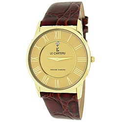 Le Chateau Men's '7070M' Classica Diamond Romano Slim Watch 