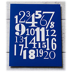 Trendography Prints  'Number Collage' Graphic Art Print