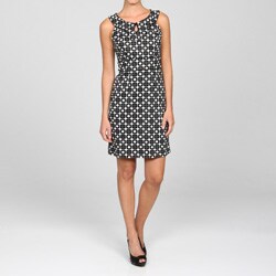 Tiana B. Women's Printed Keyhole-neck Ponte Knit Dress.
