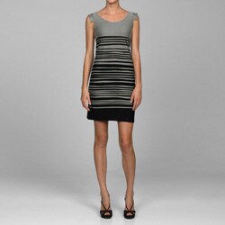 Tiana B. Women's Striped Ponte Shift Dress