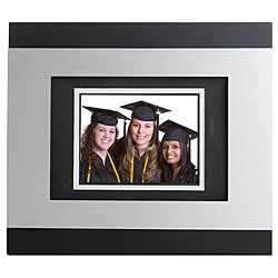 TAO 5.6-inch Brushed Metal with Black Wood Digital Photo Frame
