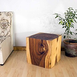 Wooden Cube 18 Tung Oil End Table (Thailand)