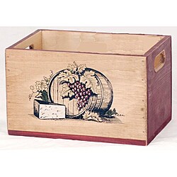 Vineyard Design Burgundy Wine Crate 