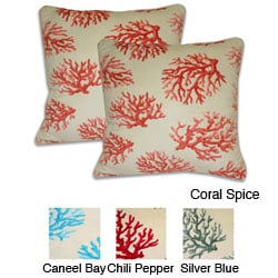 Coral Print Microluxe Pillows (Set of 2)