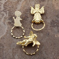 SPEC Pin Gold-plated Angels Glasses Holder (Set of 3)