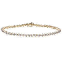 10k Yellow Gold 1/6ct TDW Diamond Tennis Bracelet (H-I, I2-I3)